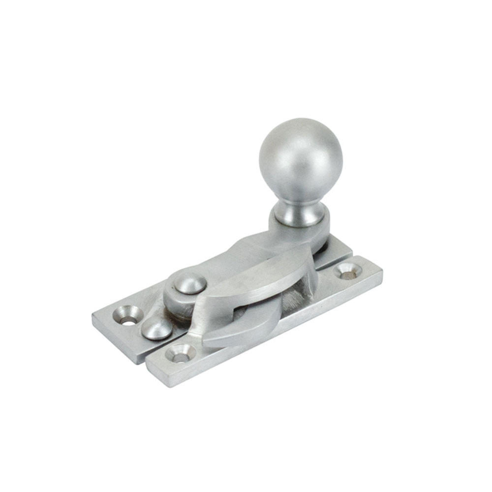 Sash Heritage Claw Fastener with Ball Knob (Non-Locking) - Satin Chrome